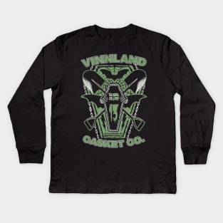 "VINNLAND CASKET CO." Kids Long Sleeve T-Shirt